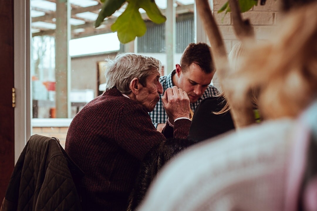 elderly woman sharing story